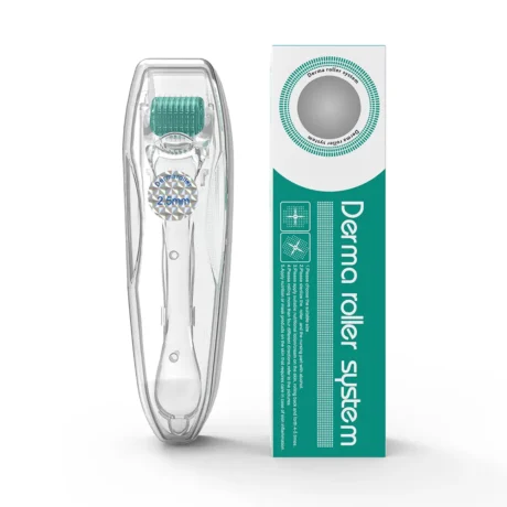 Dermaroller DRS cu carcasa protectoare, 192 ace de titan, verde, galerie 5