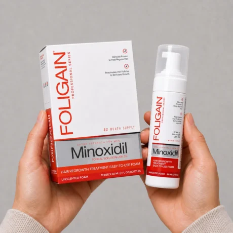 FOLIGAIN-MINOXIDIL-5-SPUMA-PENTRU-BARBATI-CUTIE-SI-FLACON