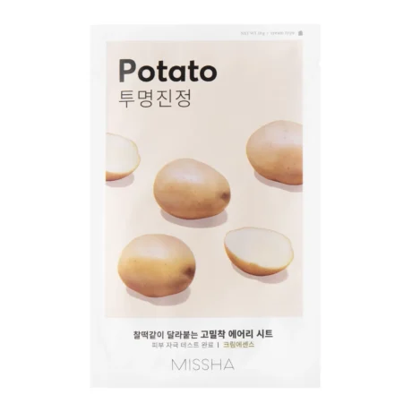 Missha, Airy Fit Sheet Mask Potato, Mască tip șervețel iluminatoare cu extract de cartof, 19g