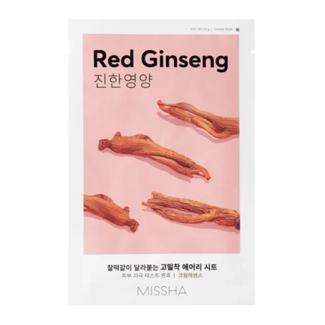 Missha, Airy Fit Sheet Mask Red Ginseng, Masca revitalizantă cu ginseng roșu, 19g