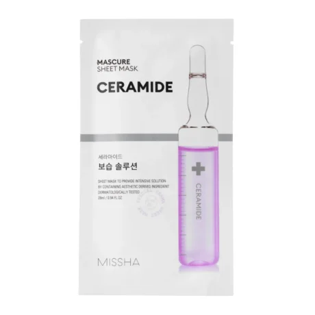 Missha, Mascure Ceramide Sheet Mask, Mască hidratantă cu ceramide, 28g