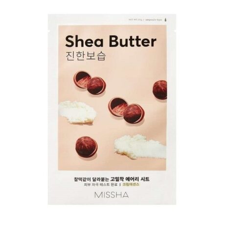 Missha, Airy Fit Sheet Mask Shea Butter, Masca hidratantă cu unt de shea, 1 buc